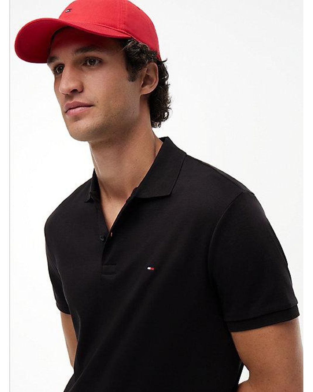 Tommy Hilfiger Black Regular Fit Polo Shirt for men