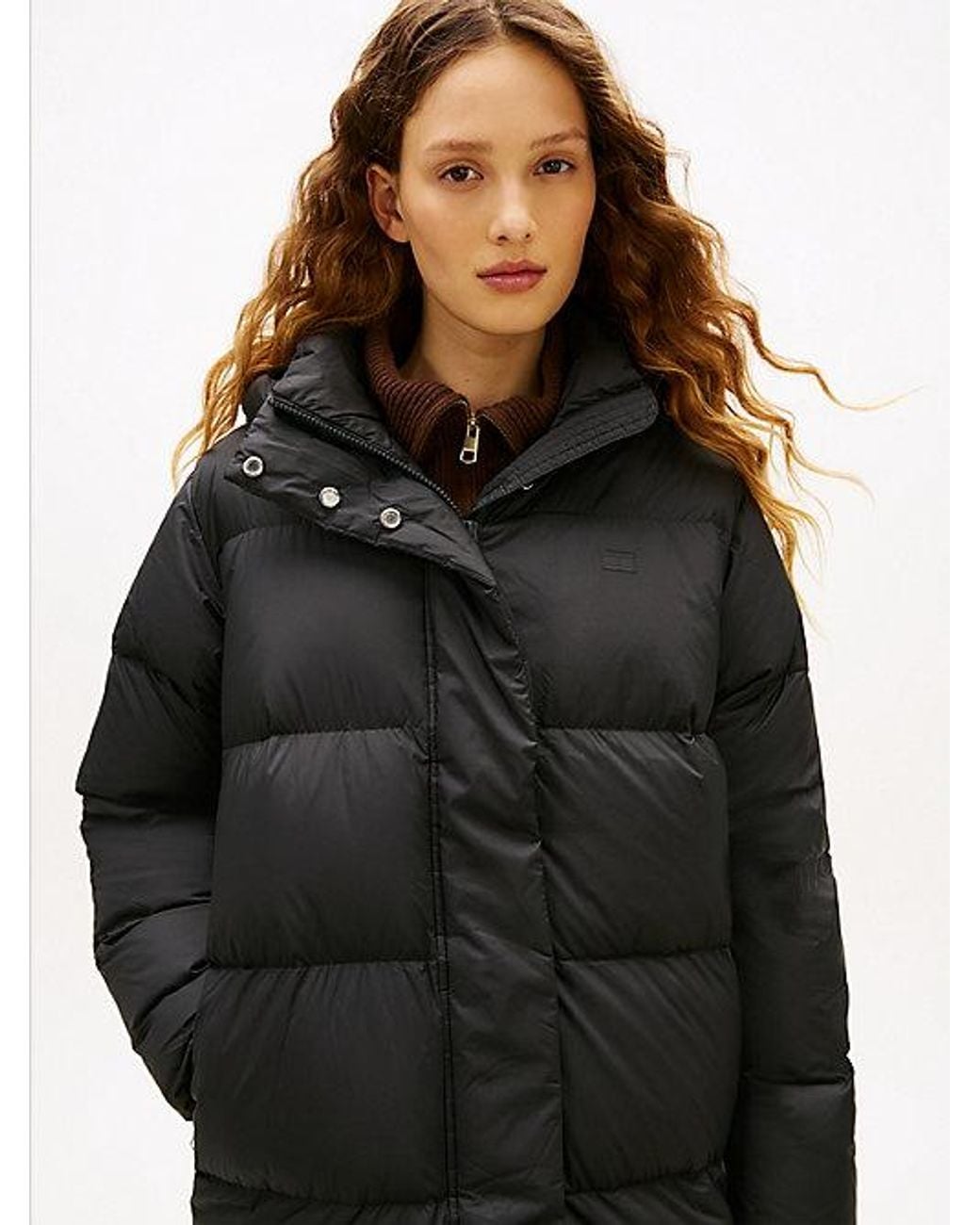 Tommy Hilfiger Black Water Repellent Down Hooded Coat