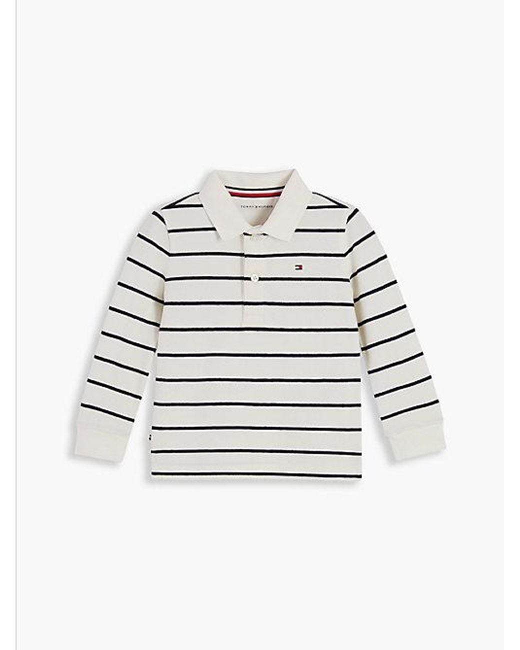 Tommy Hilfiger White Essential Regular Fit Long Sleeve Polo Shirt