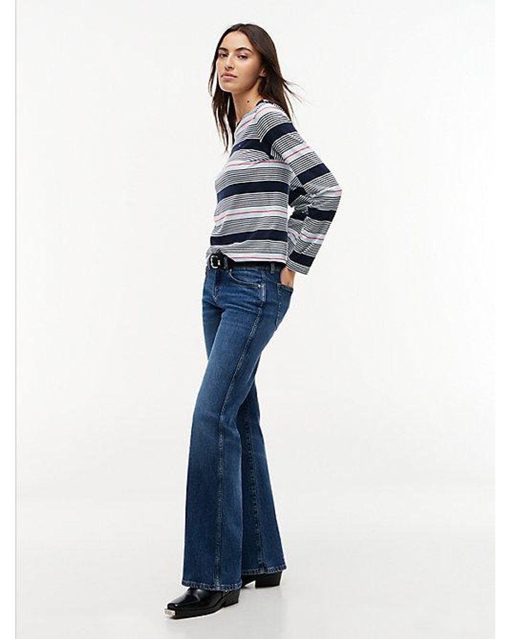 Tommy Hilfiger Blue Tommy Jeans Sia Low Rise Bootcut Faded Jeans