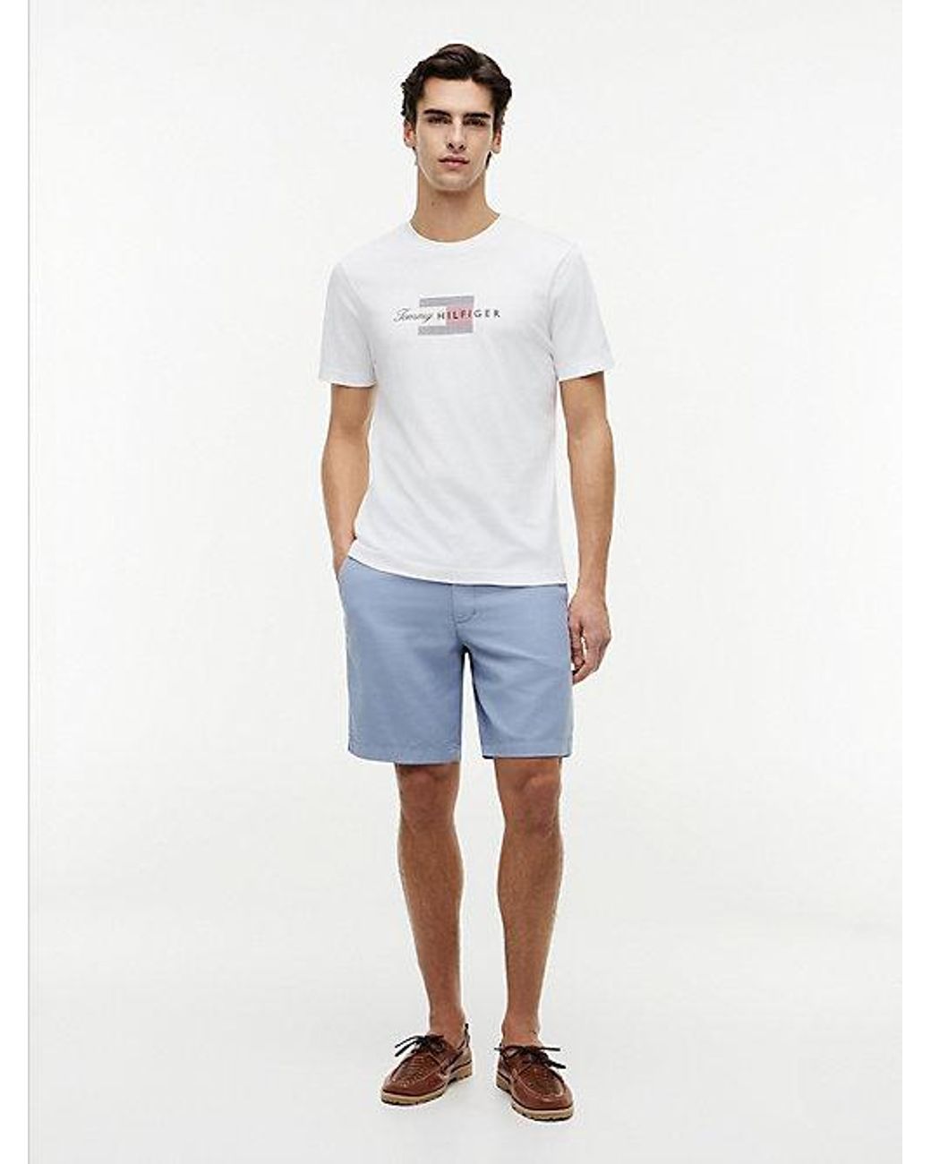 Tommy Hilfiger White Flag Graphic Jersey T-Shirt for men