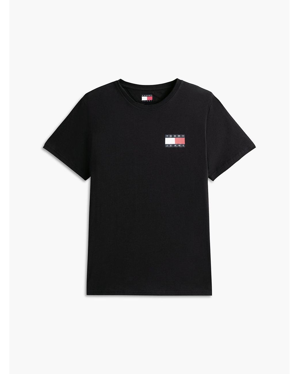 Tommy Hilfiger Black Logo Slim Jersey Crew Neck T-shirt for men