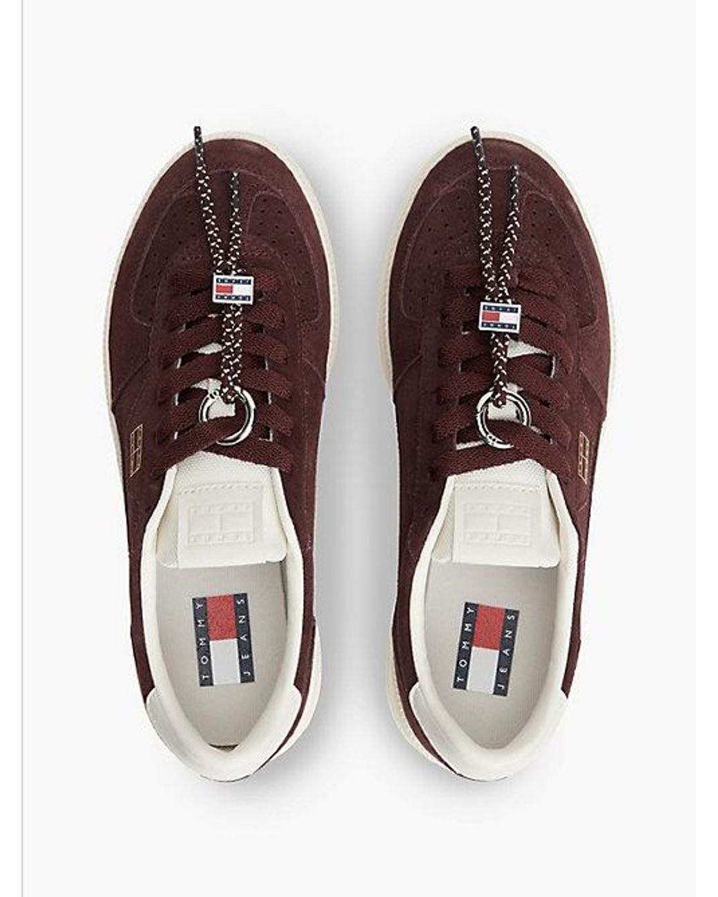 Tommy Hilfiger Brown Tommy Jeans The Greenwich Suede Logo Charm Trainers