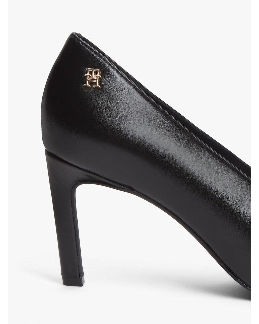Tommy Hilfiger White Th Monogram Leather High Heels