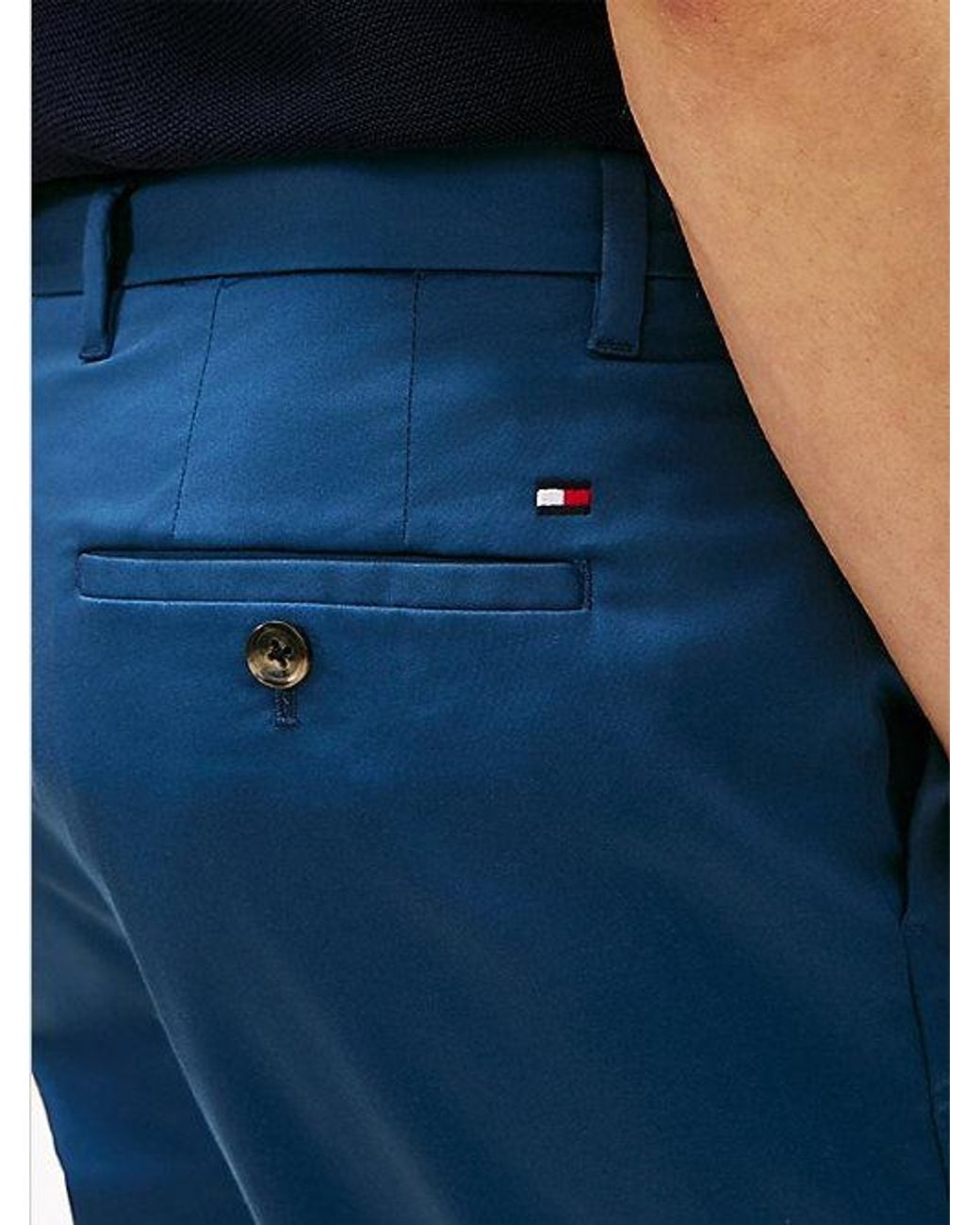 Tommy Hilfiger Blue Harlem Tapered Leg Twill Chinos for men
