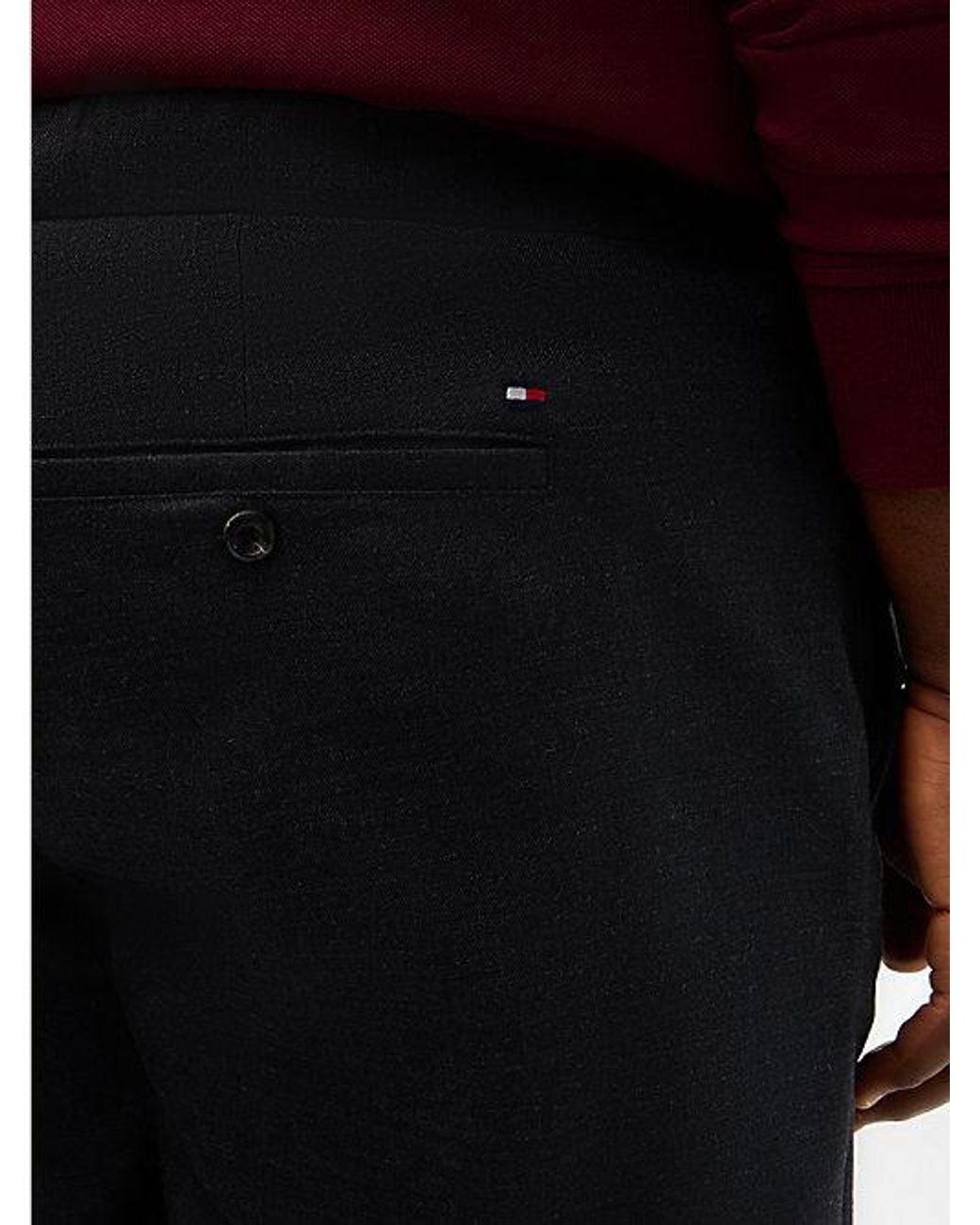 Tommy Hilfiger Black Plus Dover Regular Straight Mélange Chinos for men