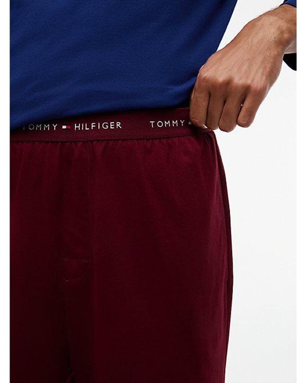 Tommy Hilfiger Blue Signature Logo Waistband Pyjama Set for men