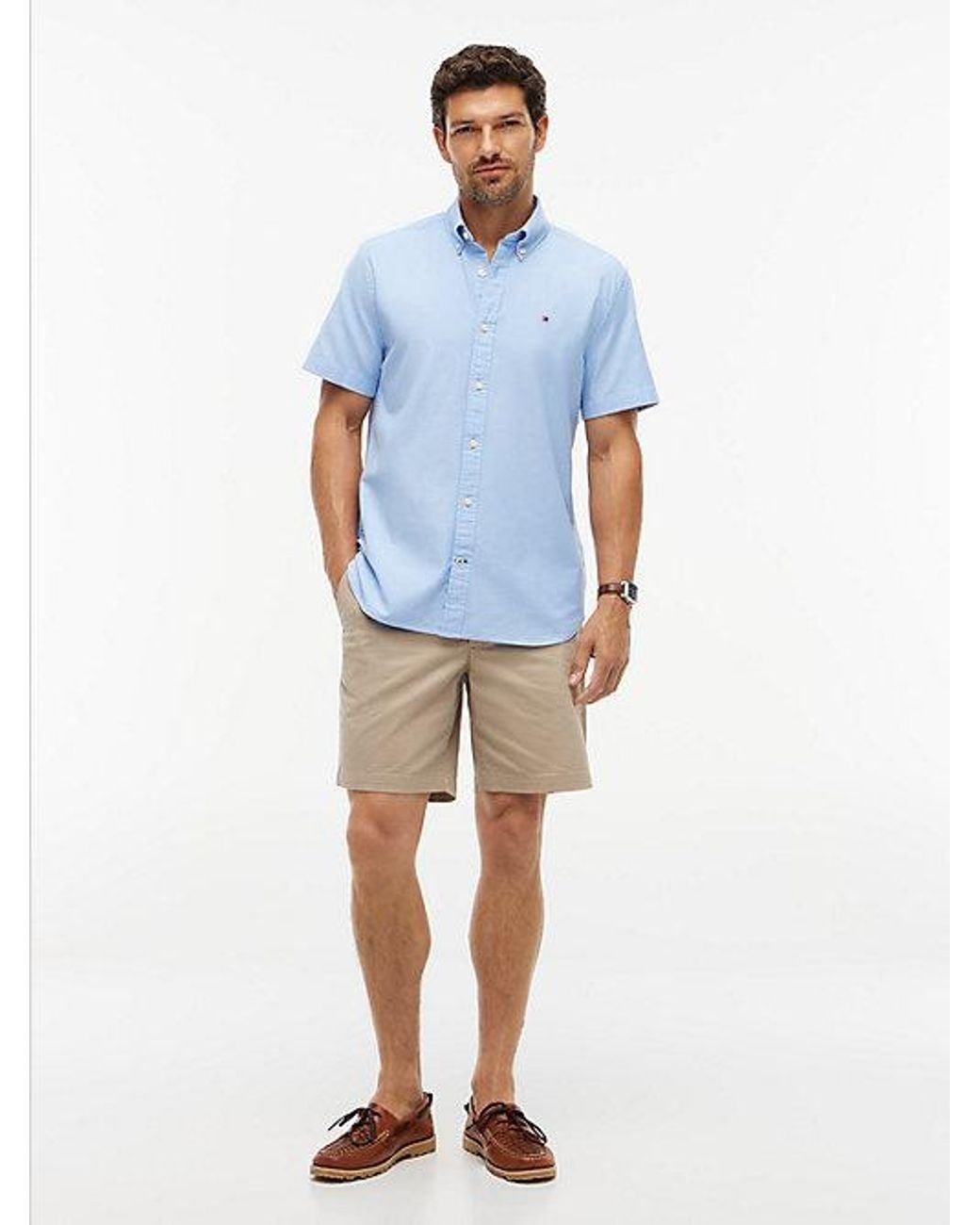 Tommy Hilfiger Natural Dover Twill Regular Fit Chino Shorts for men