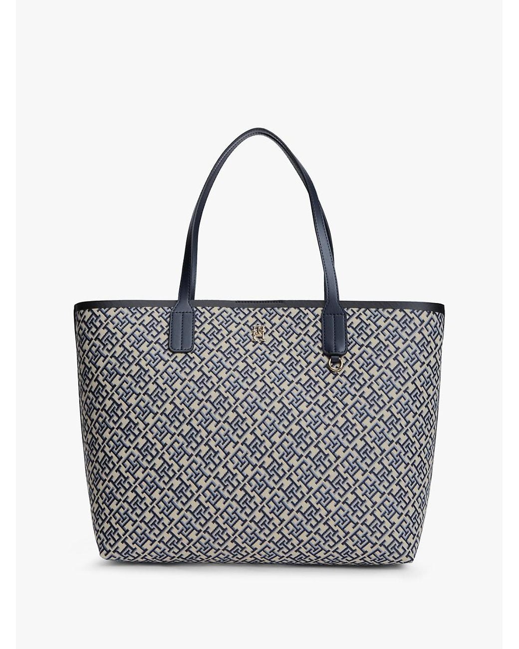 Tommy Hilfiger Gray Hilfiger Icon Th Monogram Jacquard Tote Bag