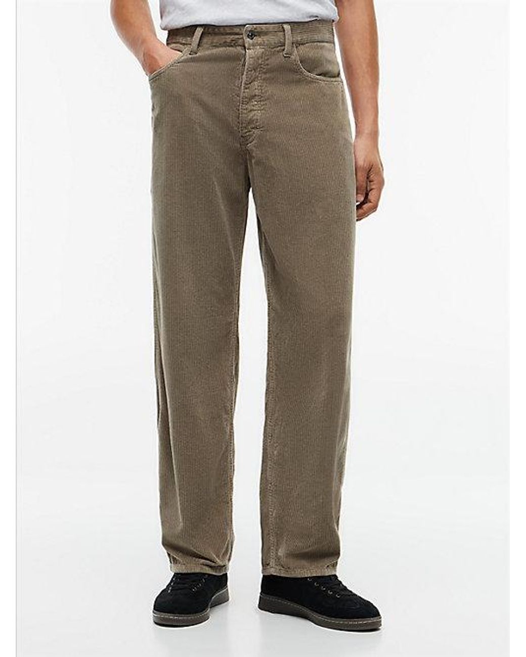 Tommy Hilfiger Natural Tommy Jeans Jaimie Loose Straight Five Pocket Corduroy Trousers for men