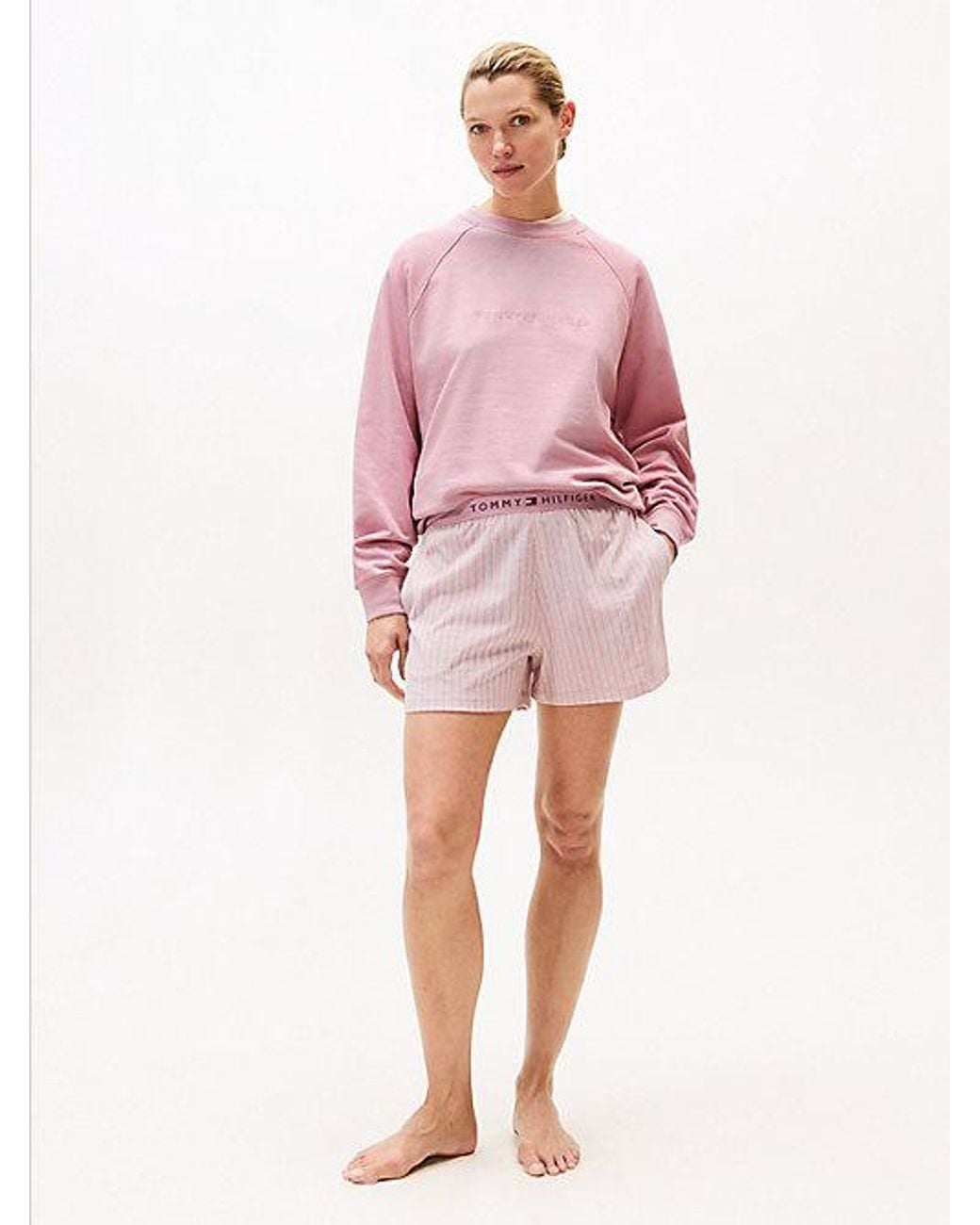 Tommy Hilfiger Pink Essential Terry Lounge Sweatshirt