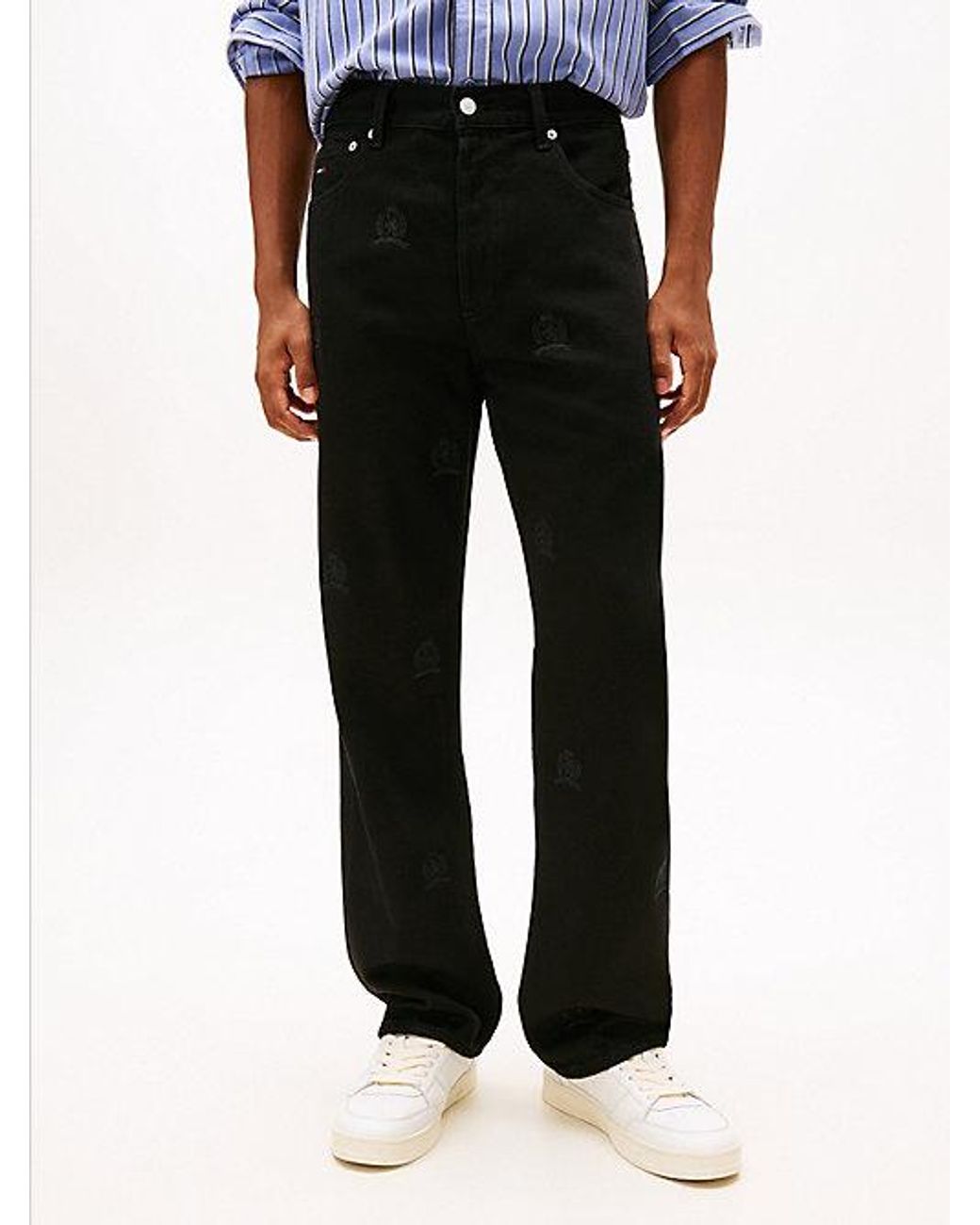 Tommy Hilfiger Green Otis Embroidery Regular Straight Leg Jeans for men