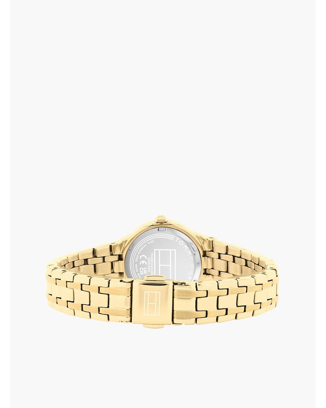 Tommy Hilfiger Metallic Plated Frosted Dial Chain-Link Watch