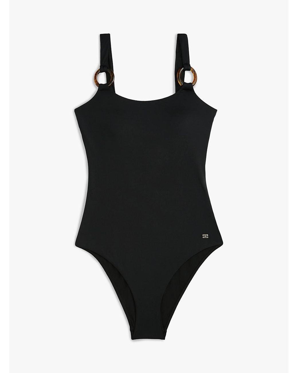 Tommy Hilfiger Black Flag Scoop Back Swimsuit