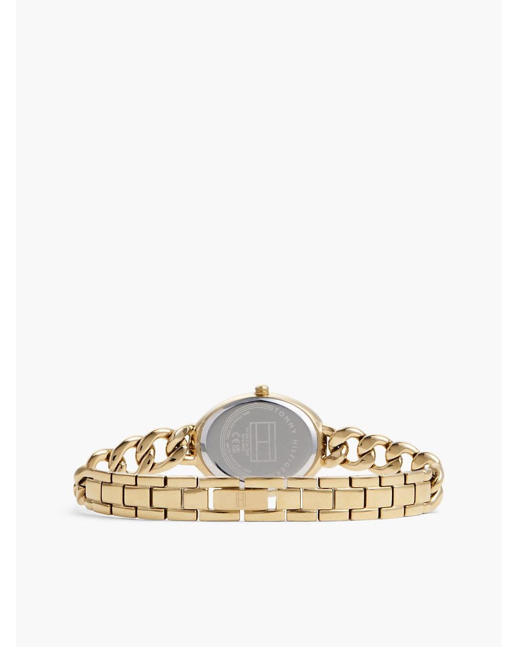 Tommy Hilfiger Metallic Oval Dial-Plated Bracelet Watch