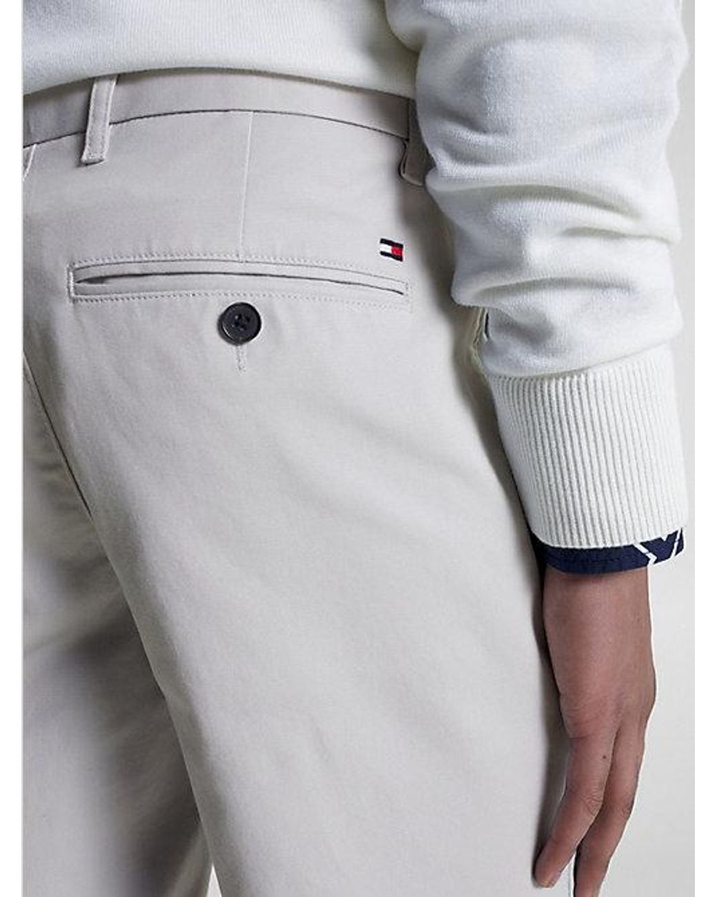 Tommy Hilfiger Gray 1985 Bleecker Slim Chinos for men