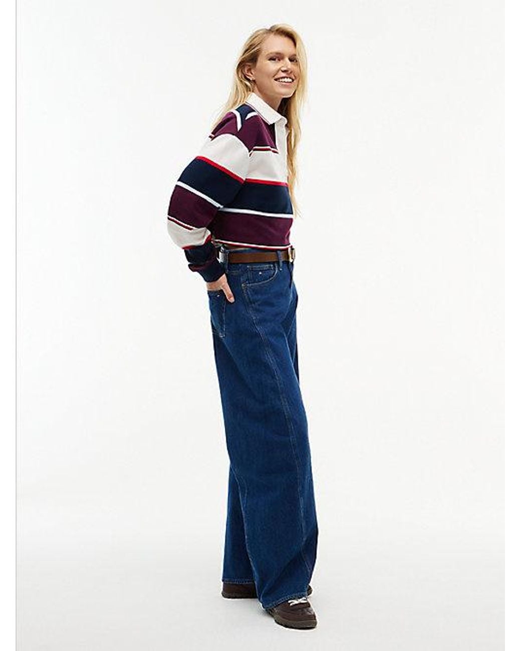 Tommy Hilfiger Blue Ella High Rise Barrel Jeans