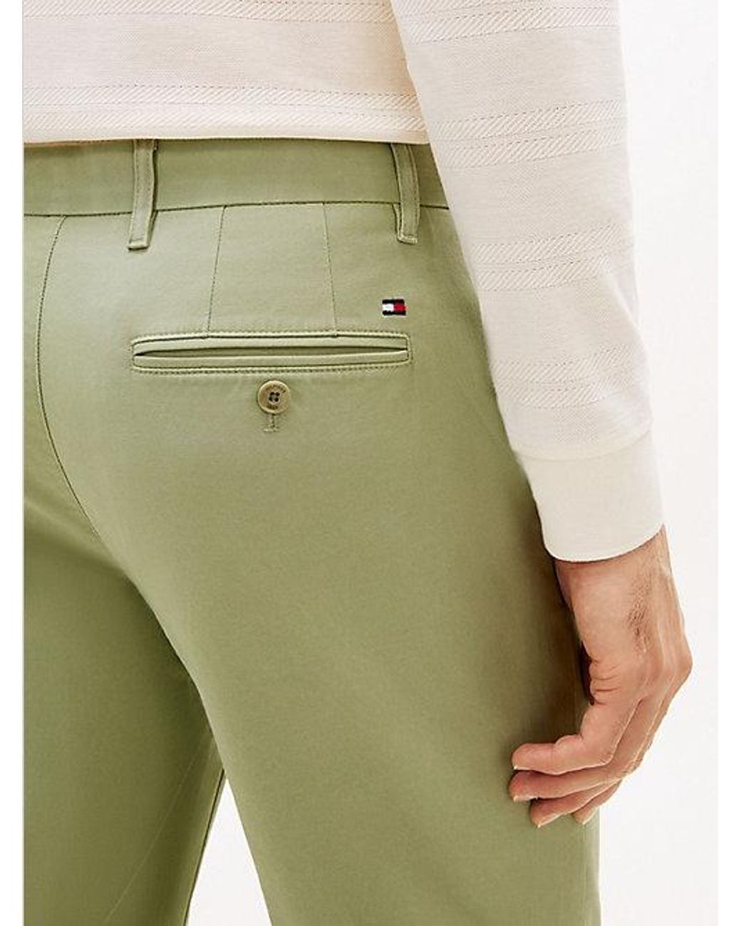 Tommy Hilfiger Natural 1985 Denton Straight Twill Chinos for men