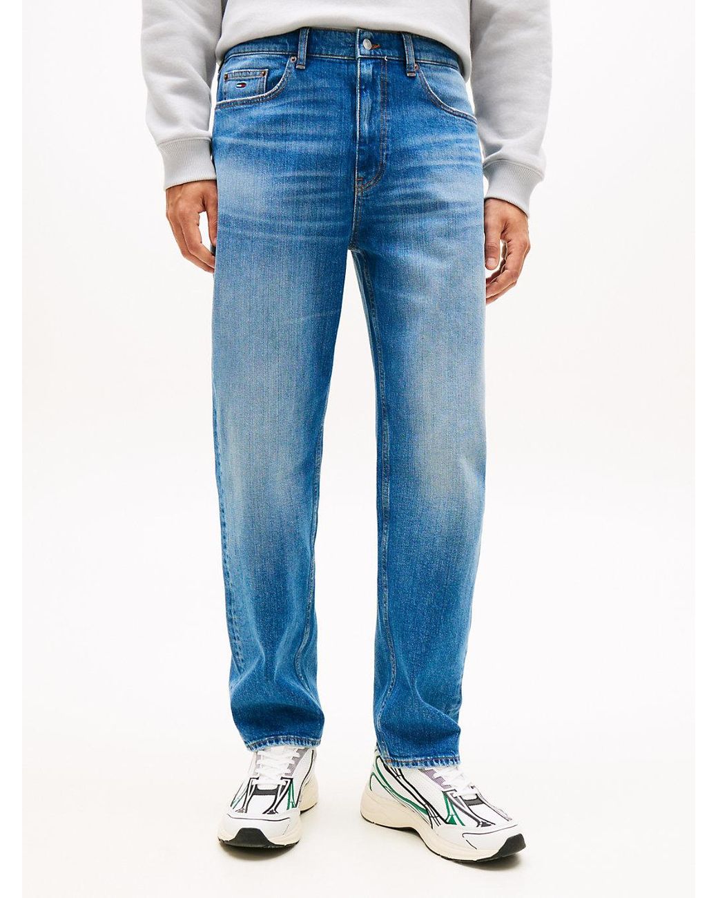 Tommy Hilfiger Green Sonny Whiskered Regular Tapered Leg Jeans for men