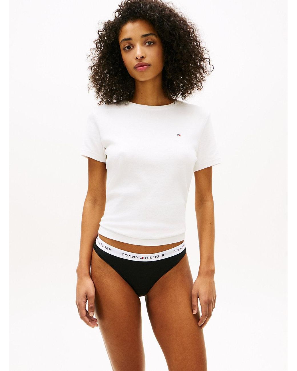 Tommy Hilfiger Black Essential 3-Pack Repeat Logo Waistband Briefs