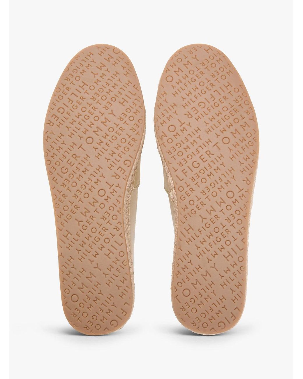Tommy Hilfiger Natural Th Monogram Metallic Leather Espadrilles