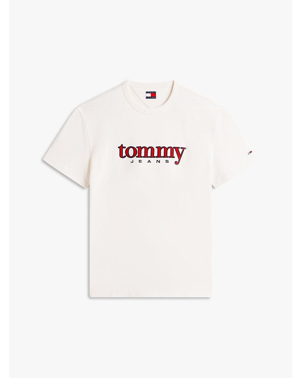 Tommy Hilfiger White Logo Appliqué Jersey T-Shirt for men