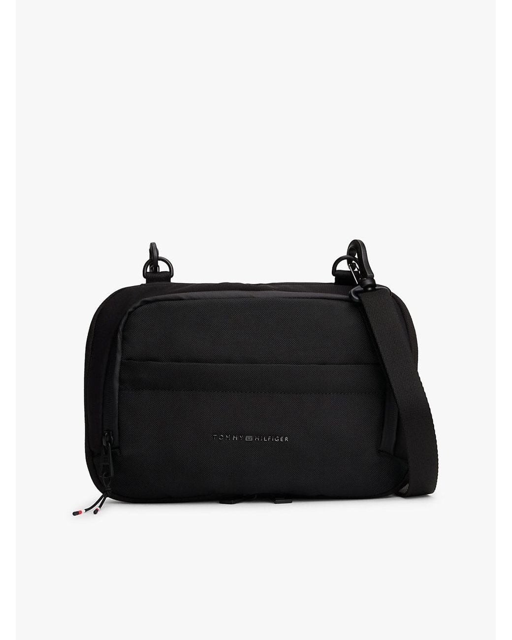 Tommy Hilfiger Black Textile Logo Packable Backpack for men