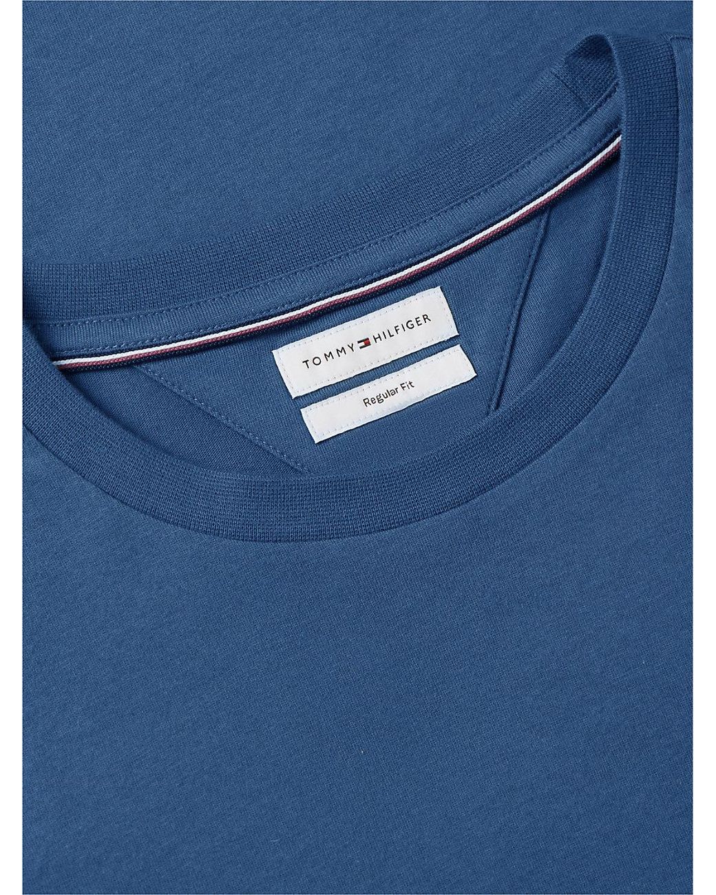 Tommy Hilfiger Blue Flag Embroidery Crew Neck T-Shirt for men