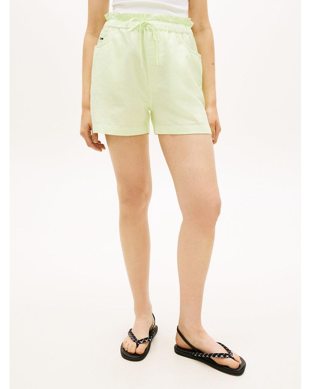 Tommy Hilfiger Multicolor Linen Blend Five-Pocket Shorts