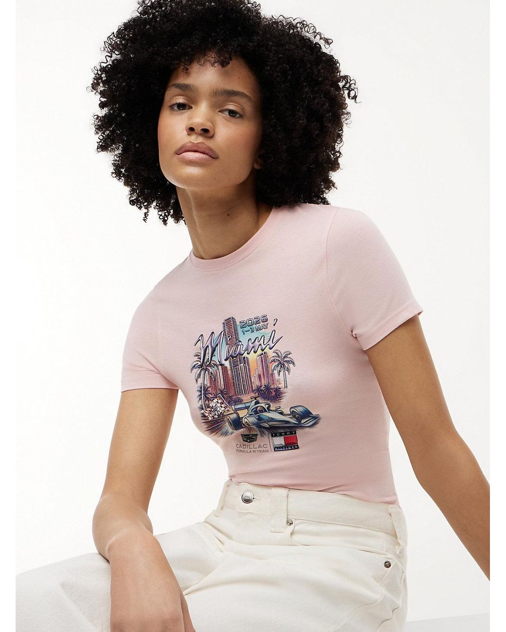 Tommy Hilfiger White Th X Cadillac Formula 1 Team Miami T-Shirt
