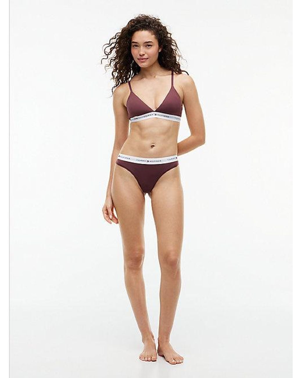 Tommy Hilfiger Multicolor Signature Logo Microfibre Triangle Bra