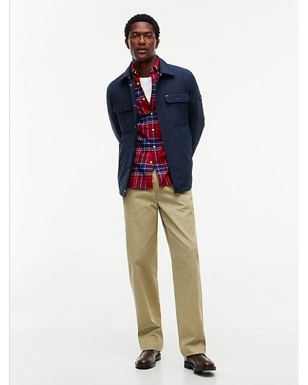 Tommy Hilfiger Blue Packable Lightweight Shirt Jacket for men