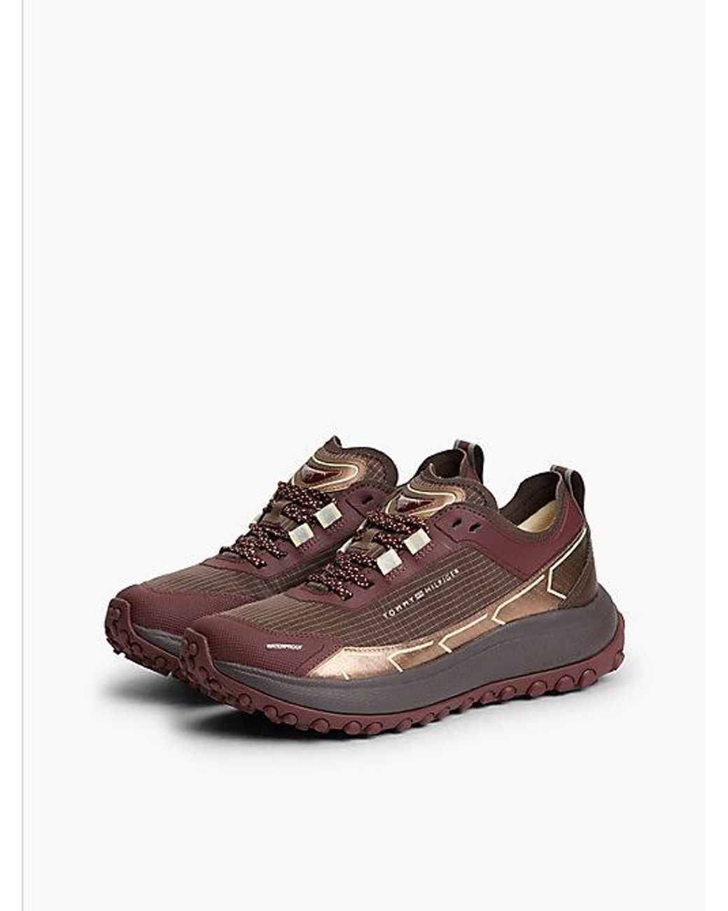 Tommy Hilfiger Brown The Canyon Waterproof Reflective Trainers