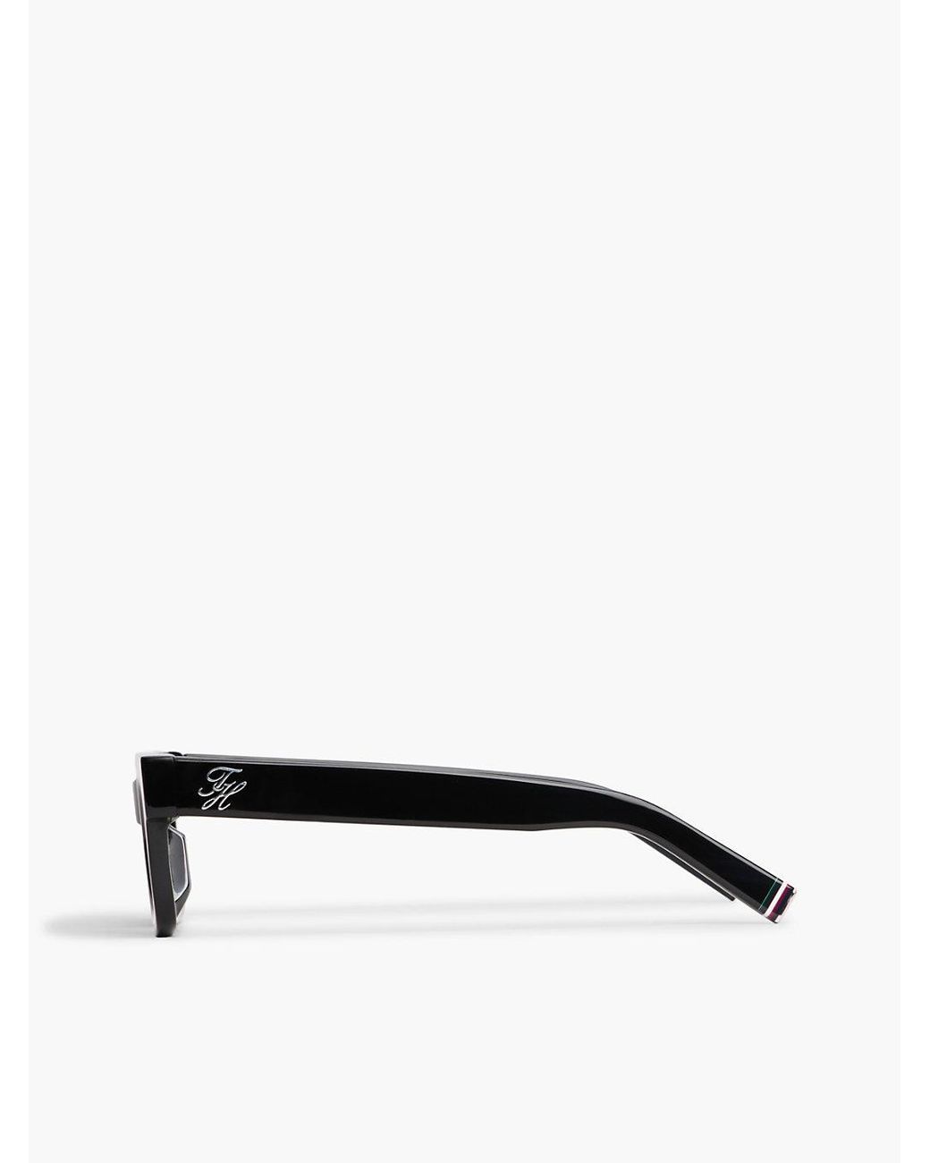 Tommy Hilfiger White Logo Rectangular Sunglasses for men