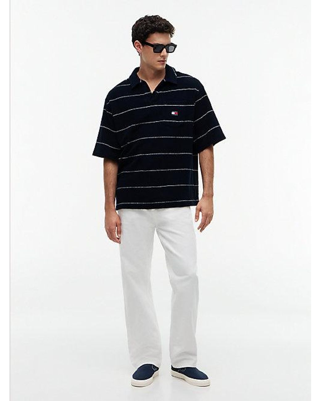 Tommy Hilfiger Blue 90S Regular Fit Towelling Terry Polo Shirt for men