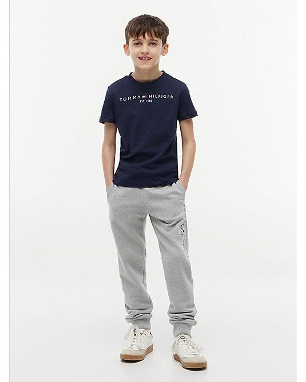 Tommy Hilfiger Blue Essential Cotton Logo T-Shirt