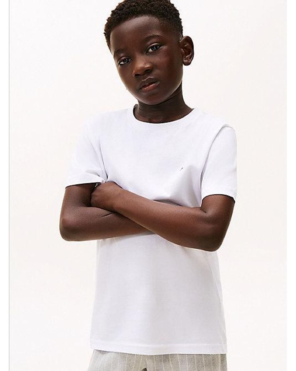 Tommy Hilfiger White 2 Pack Signature Print T-Shirts