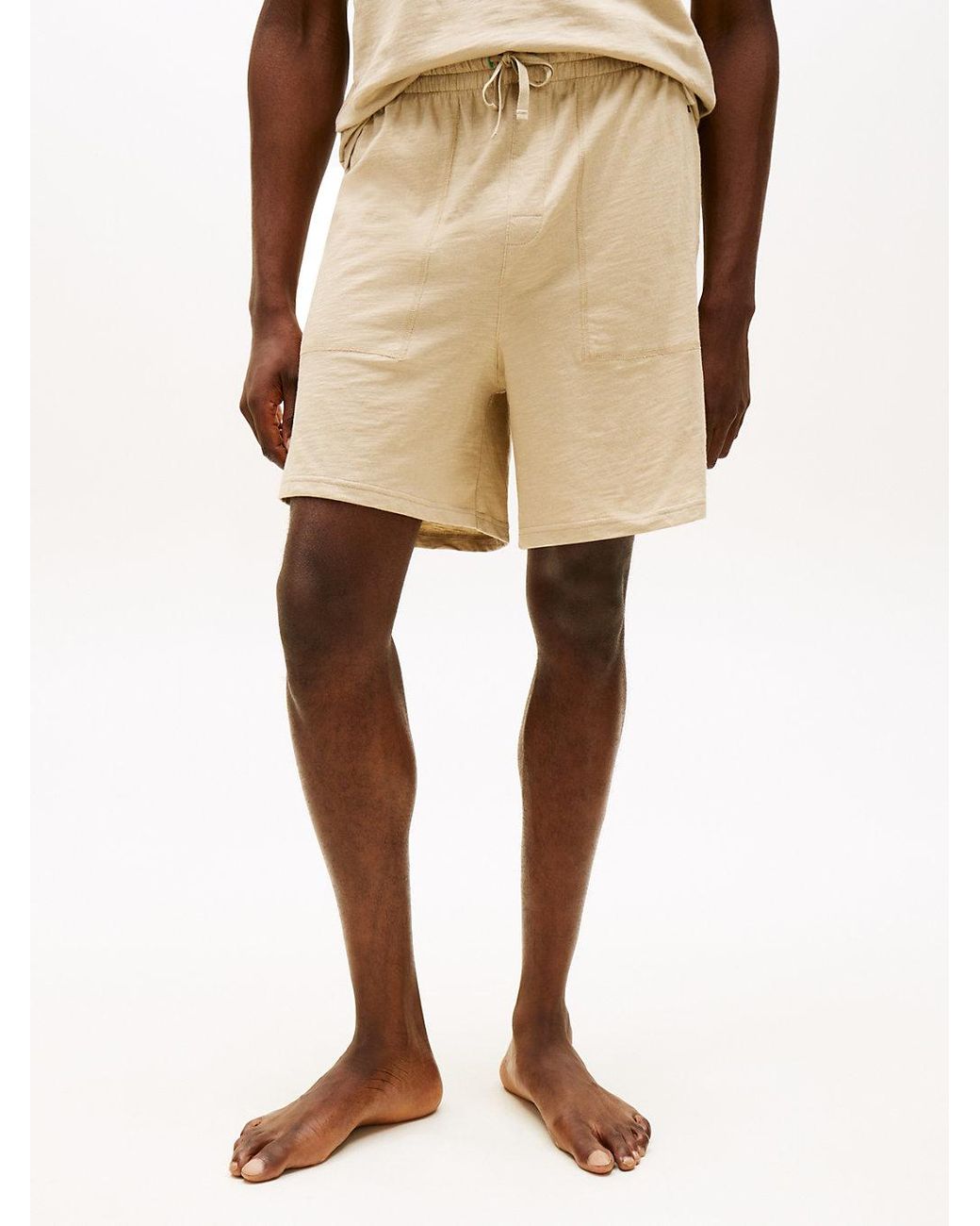 Tommy Hilfiger Natural Essential Textured Jersey Pyjama Shorts for men