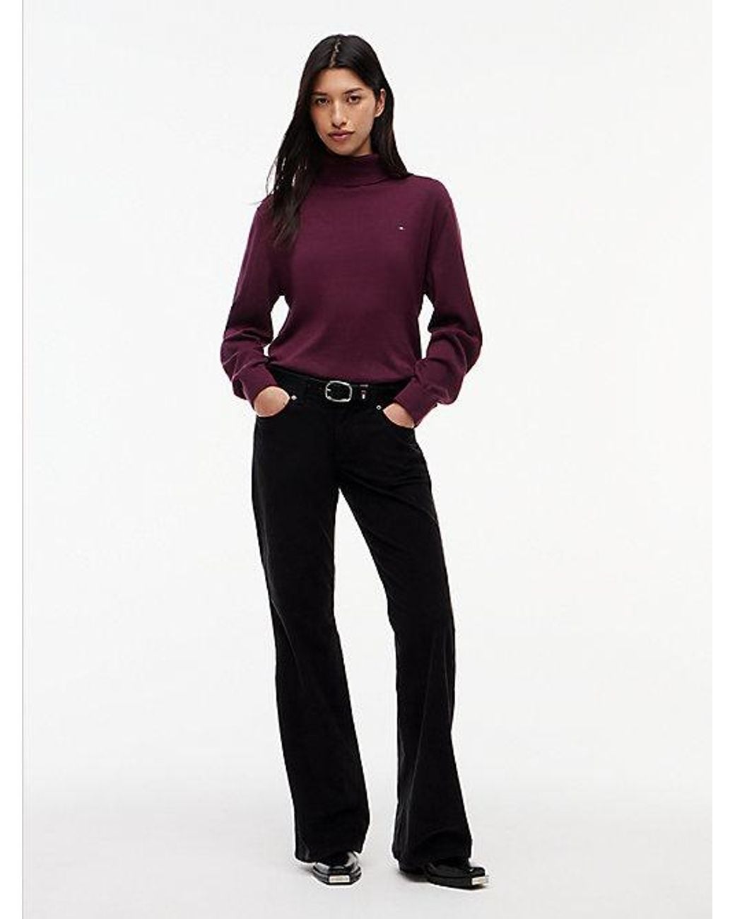 Tommy Hilfiger Black Tommy Jeans Low Rise Bootcut Corduroy Trousers