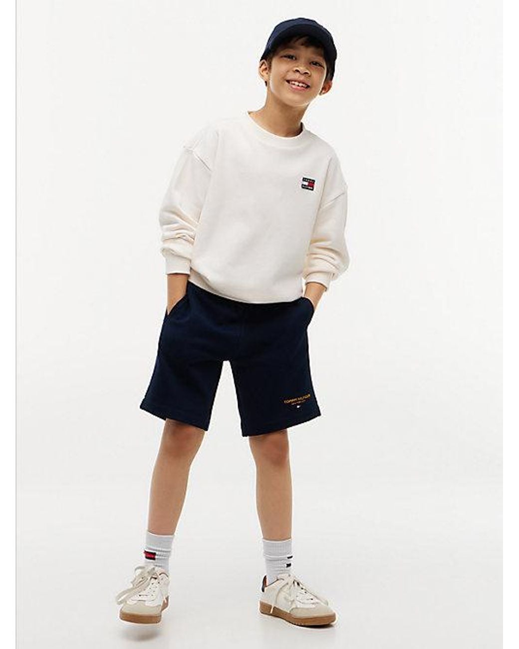 Tommy Hilfiger White Flag Logo Terry Sweatshirt