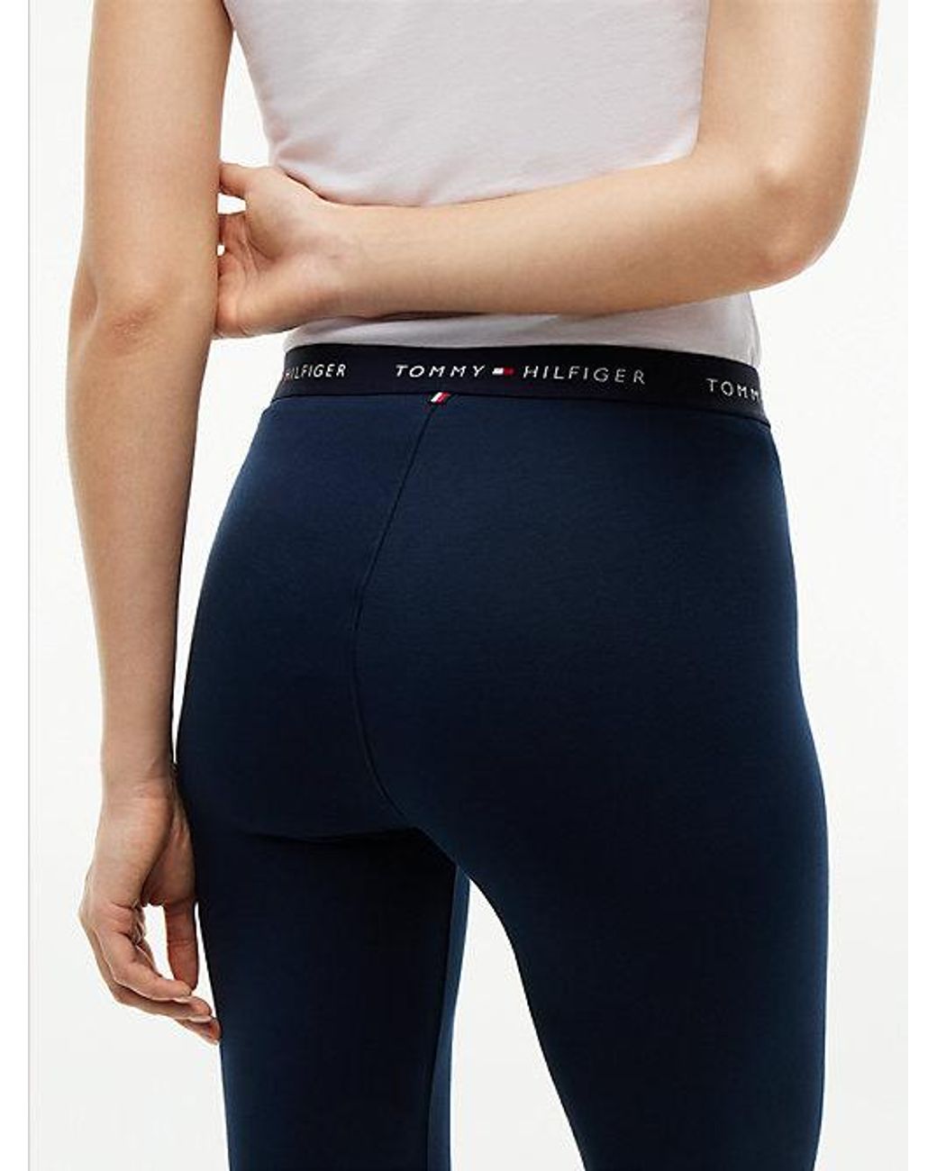 Tommy Hilfiger Blue Essential Logo Waistband Relaxed Lounge Leggings