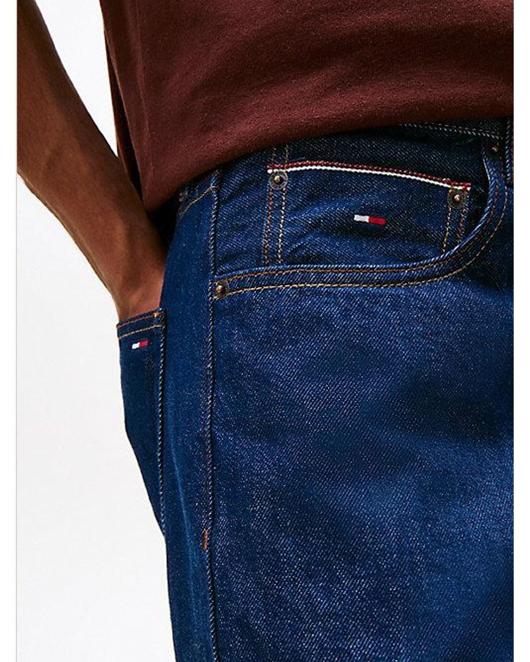 Tommy Hilfiger Blue Otis Selvedge Regular Straight Leg Jeans for men