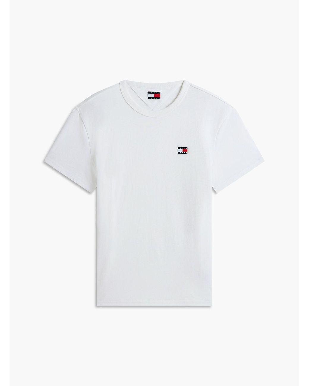Tommy Hilfiger White Tommy Flag Crew Neck T-shirt for men