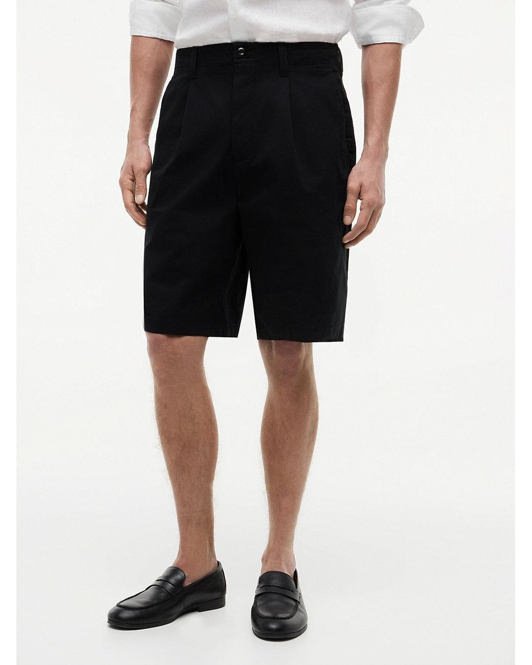 Tommy Hilfiger White Lightweight Paper Touch Regular Fit Chino Shorts for men