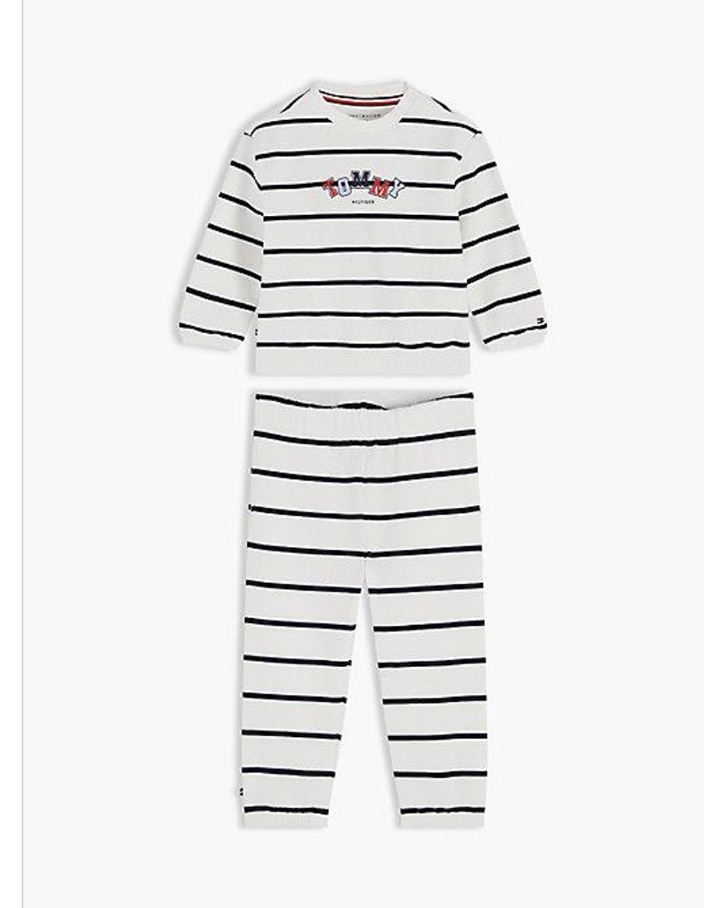 Tommy Hilfiger White Heart Flag Sweatshirt And Joggers Set