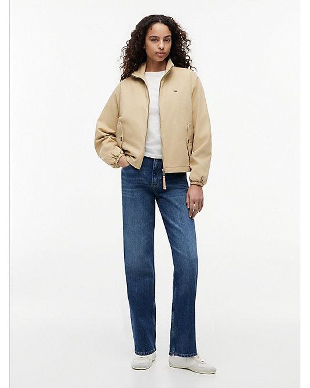 Tommy Hilfiger Natural Peached Canvas Zip-Thru Jacket