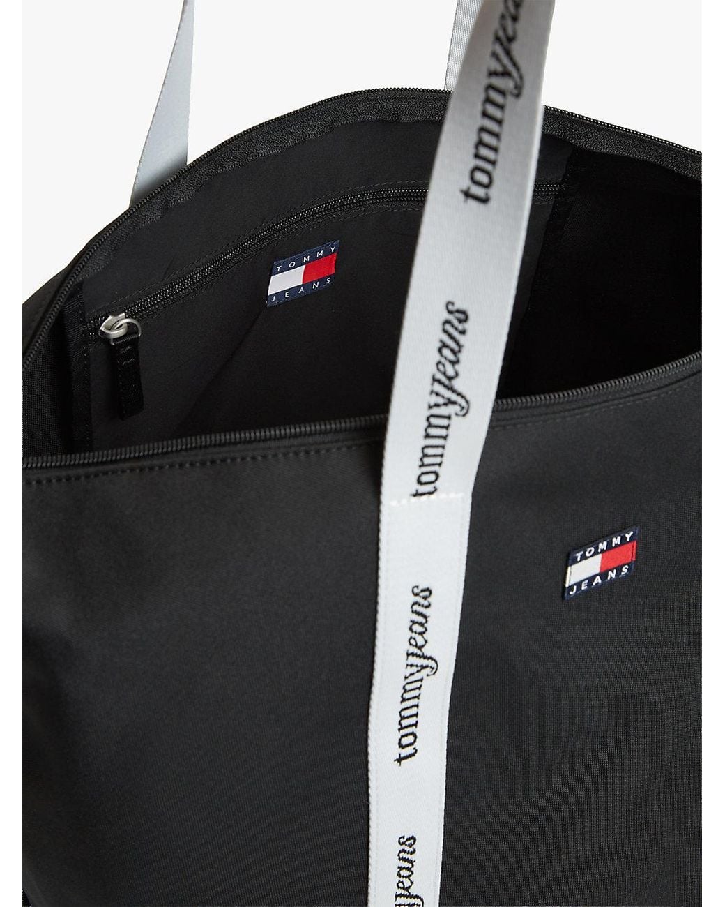 Tommy Hilfiger White Essential Repeat Logo Tote Bag
