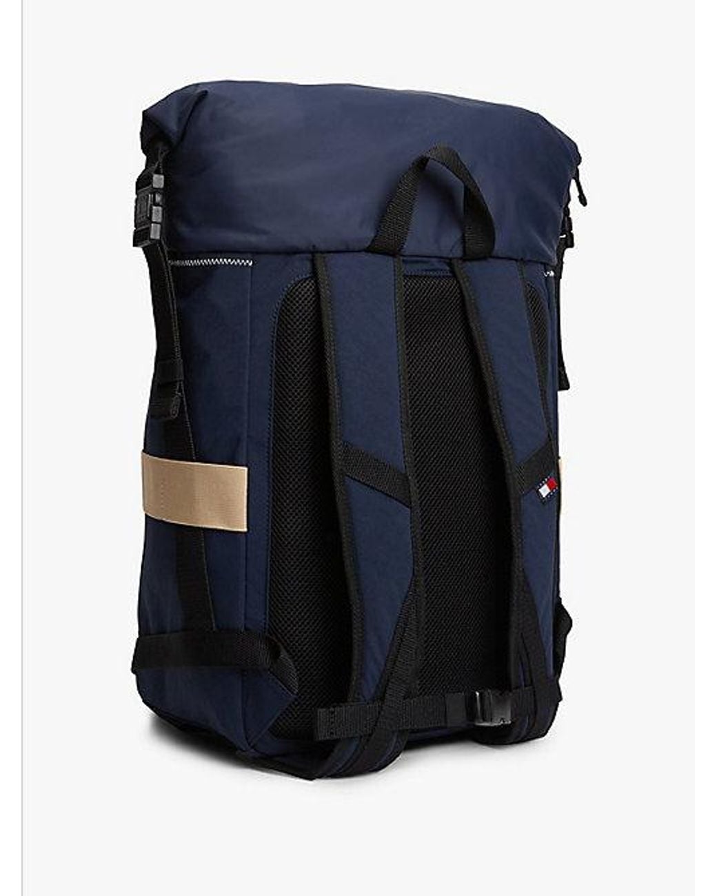 Tommy Hilfiger Blue Archive Textile Easy Access Flap Backpack for men
