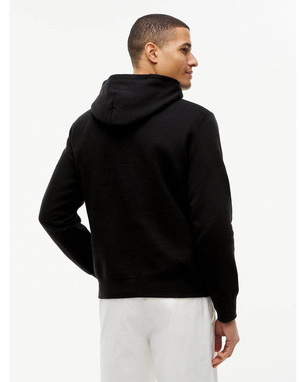 Tommy Hilfiger Black Fleece Drawstring Hoody for men