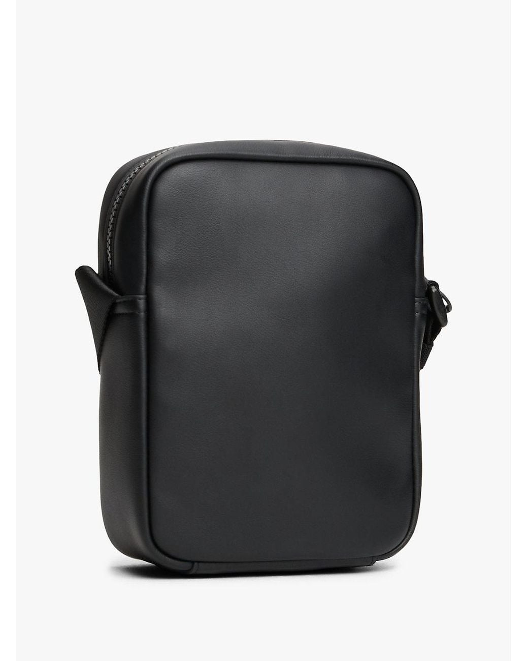 Tommy Hilfiger Black Hilfiger Flag Ribbed Crossbody Reporter Bag for men
